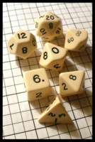 Dice : Dice - Dice Sets - Crystal Caste Ivory Opaque -Noble Knight Games Wisc. Sept 2011